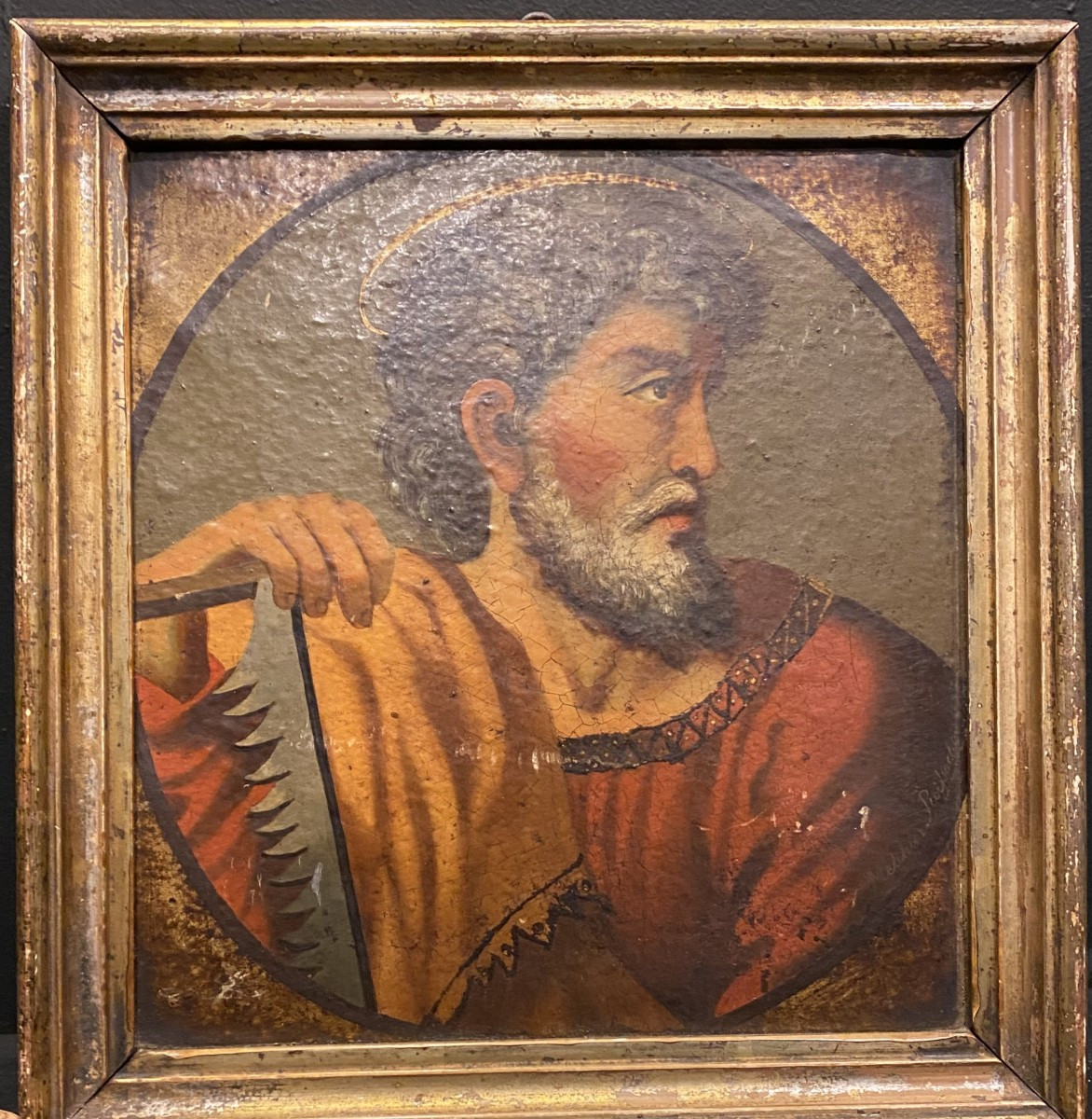 Small Painting Depicting Saint Simon