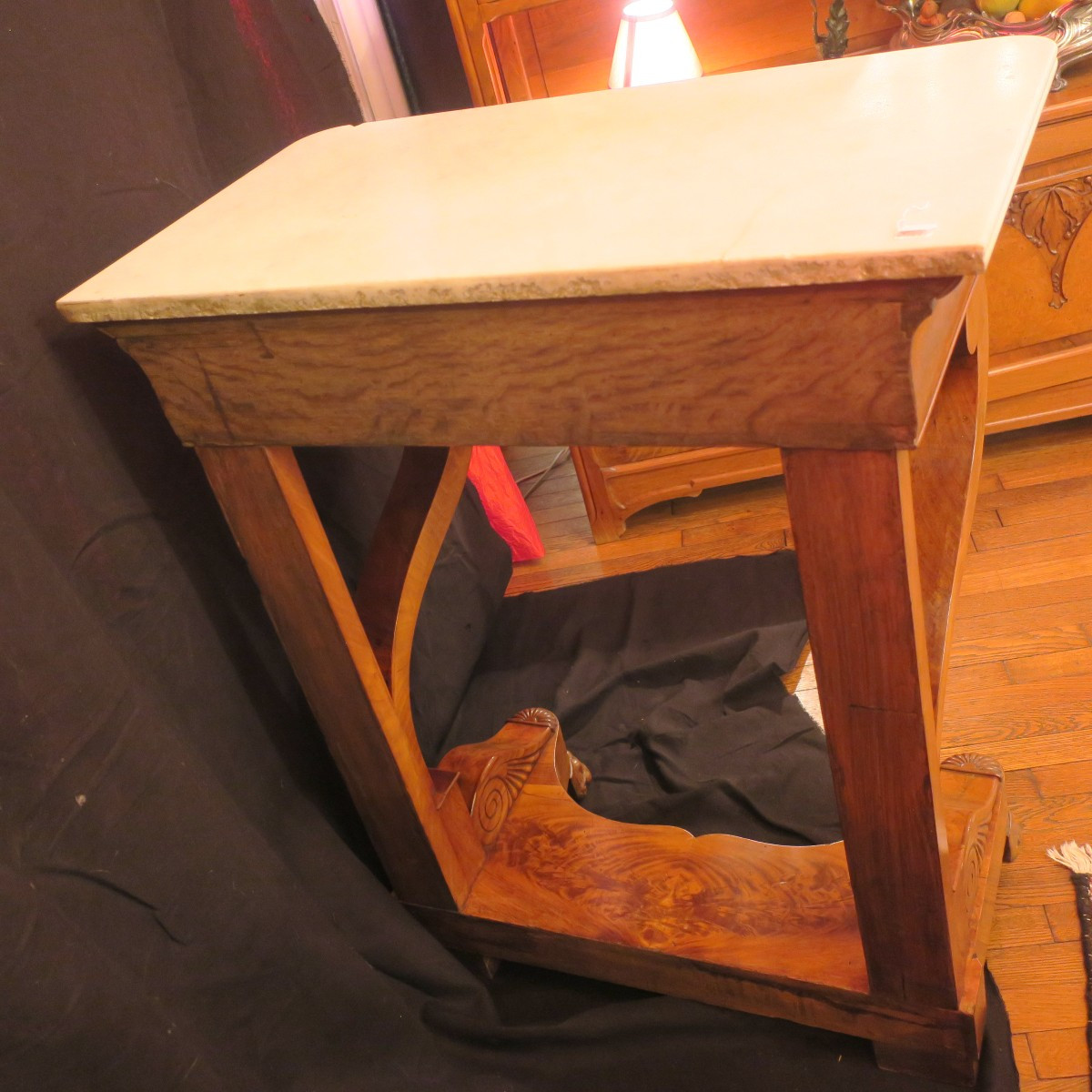 console en acajou restauration-photo-3