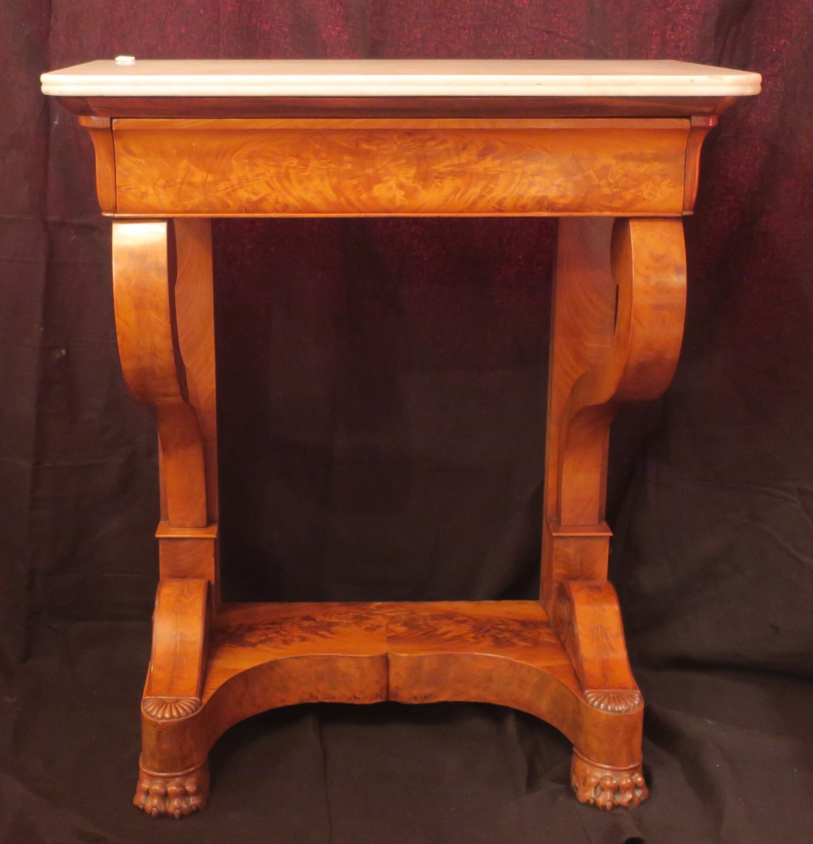 console en acajou restauration