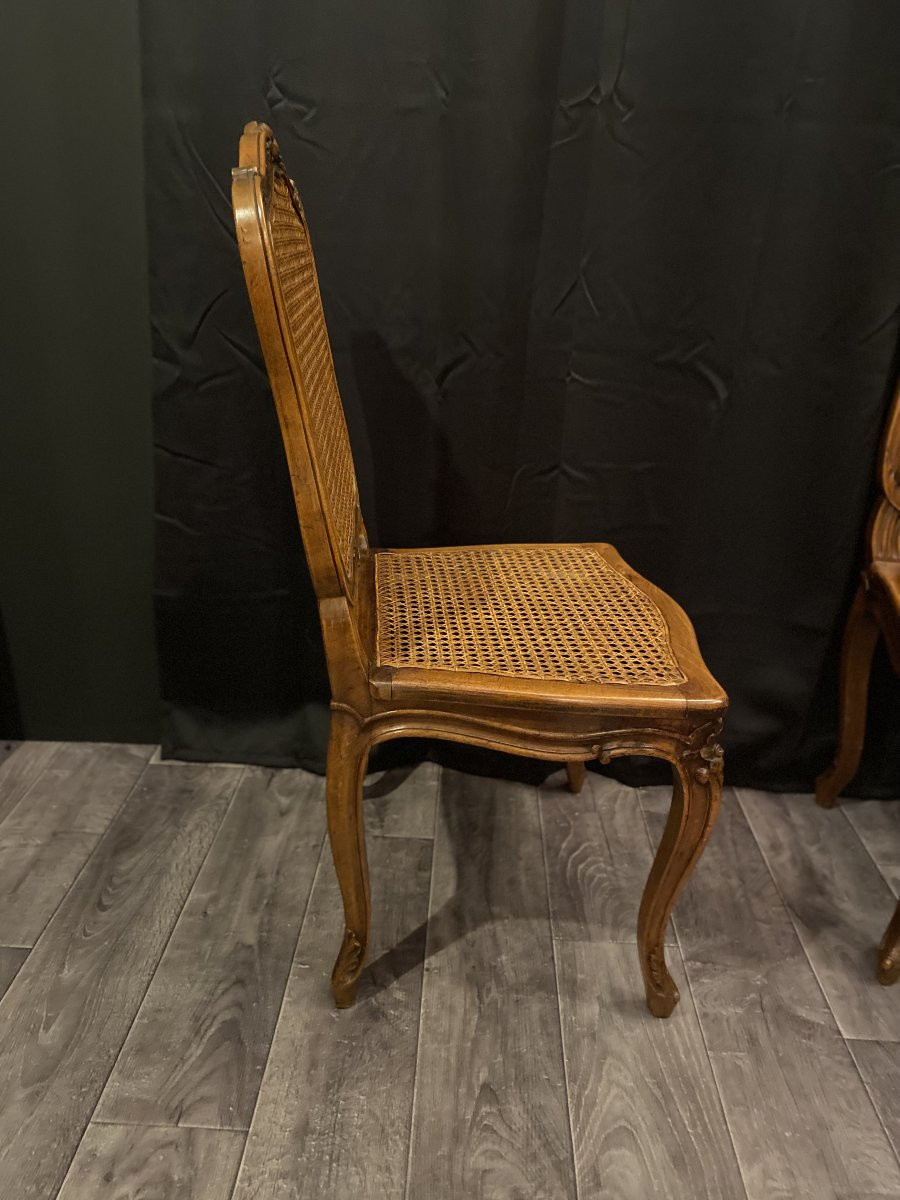 Set Of Six Caned Chairs-photo-4