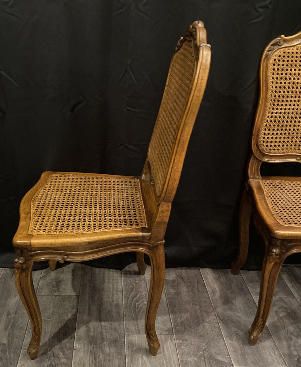 Set Of Six Caned Chairs-photo-2