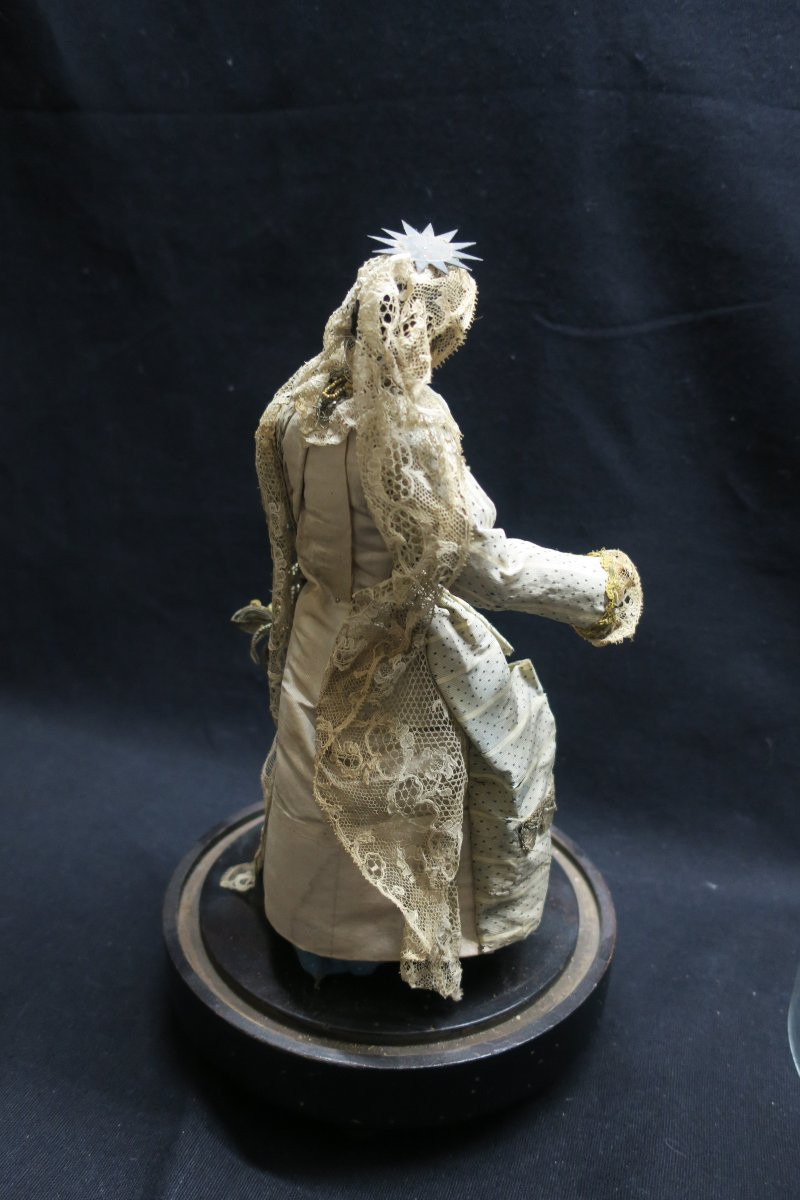 Vierge habillée  en cire XVIII°-photo-2