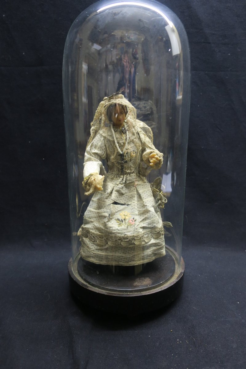 Vierge habillée  en cire XVIII°-photo-5