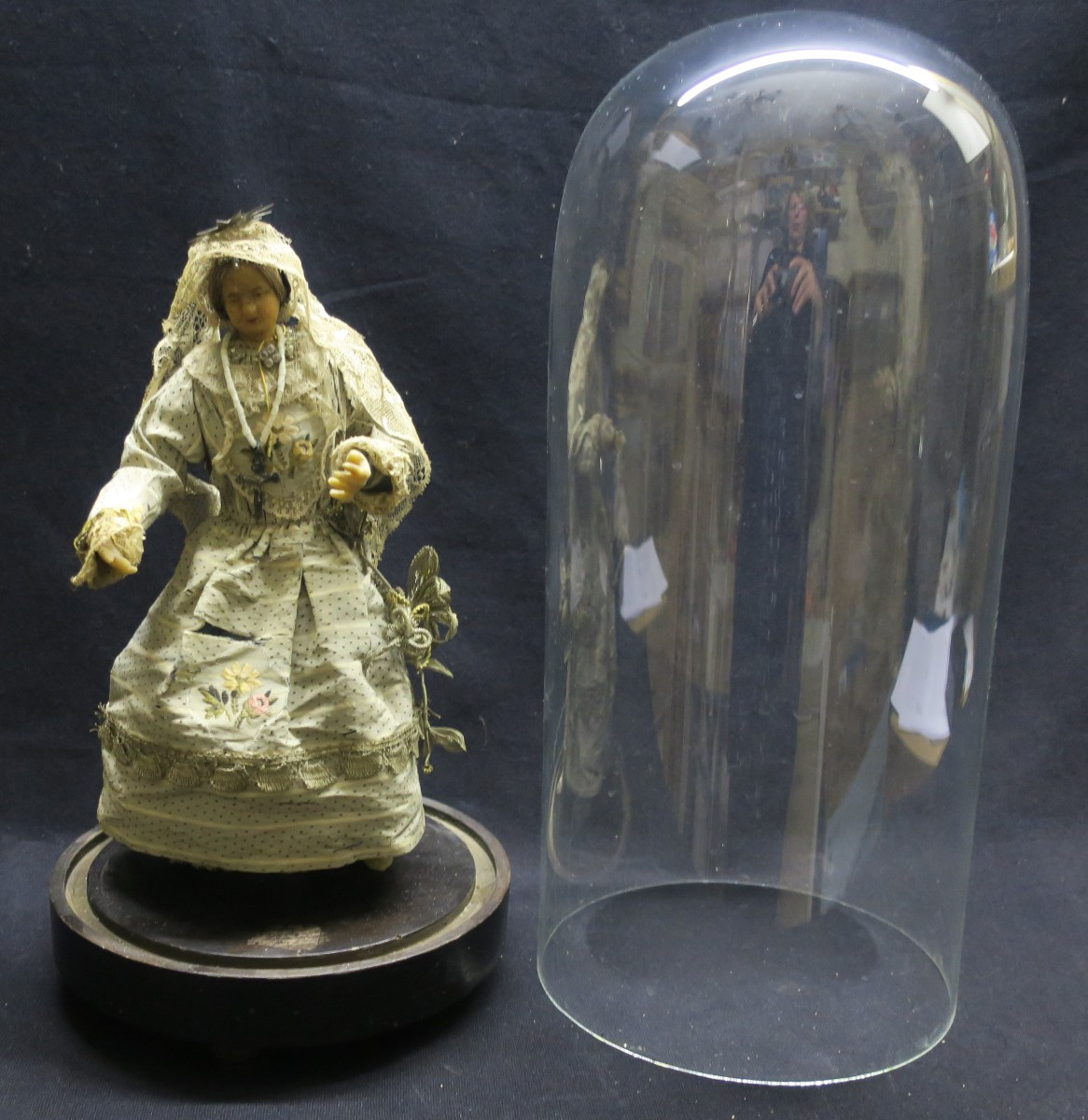 Vierge habillée  en cire XVIII°