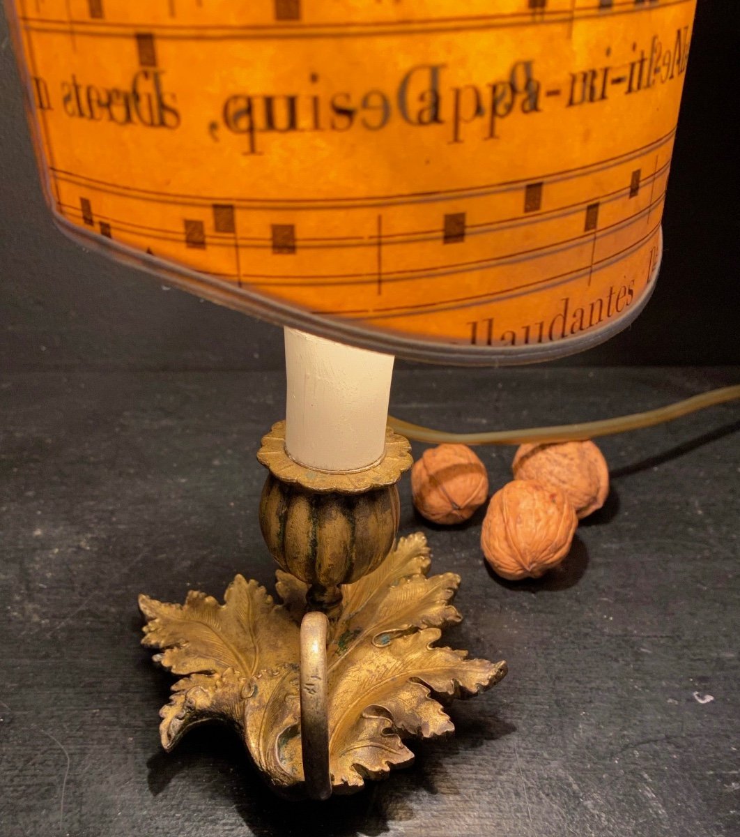 petit bougeoir art dét nouveau monté en lampe-photo-3