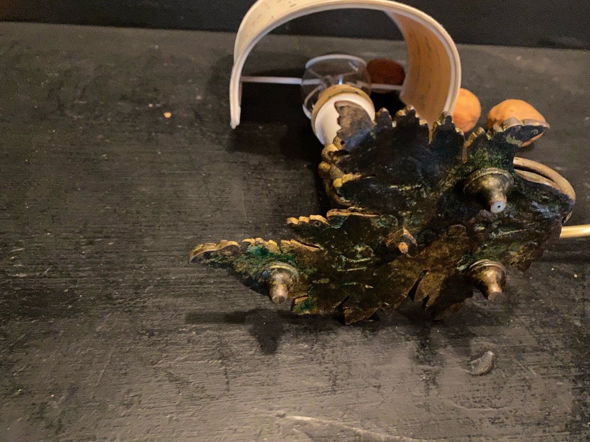 petit bougeoir art dét nouveau monté en lampe-photo-4