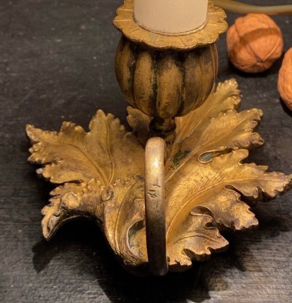 petit bougeoir art dét nouveau monté en lampe-photo-2