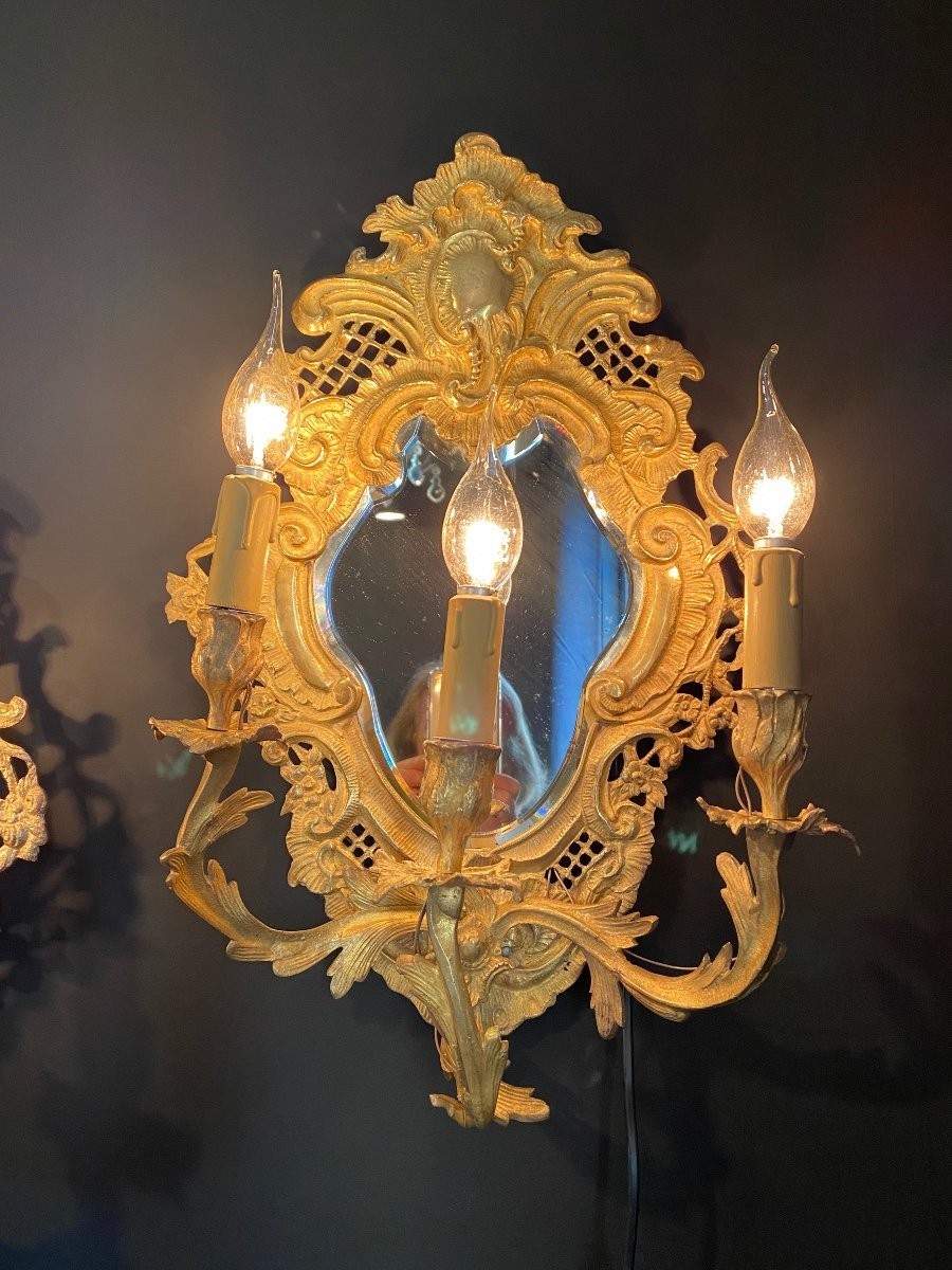 paire d'appliques à fond de glace-photo-3