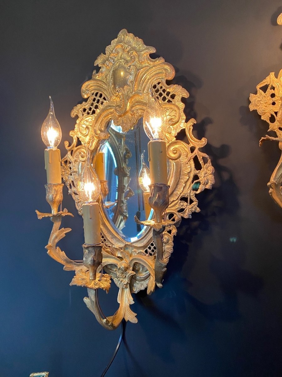 paire d'appliques à fond de glace-photo-4