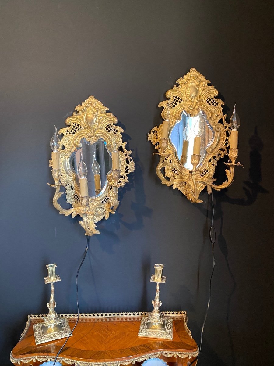 paire d'appliques à fond de glace-photo-3