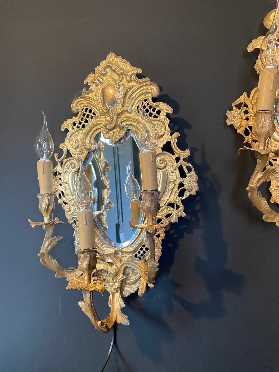 paire d'appliques à fond de glace-photo-5