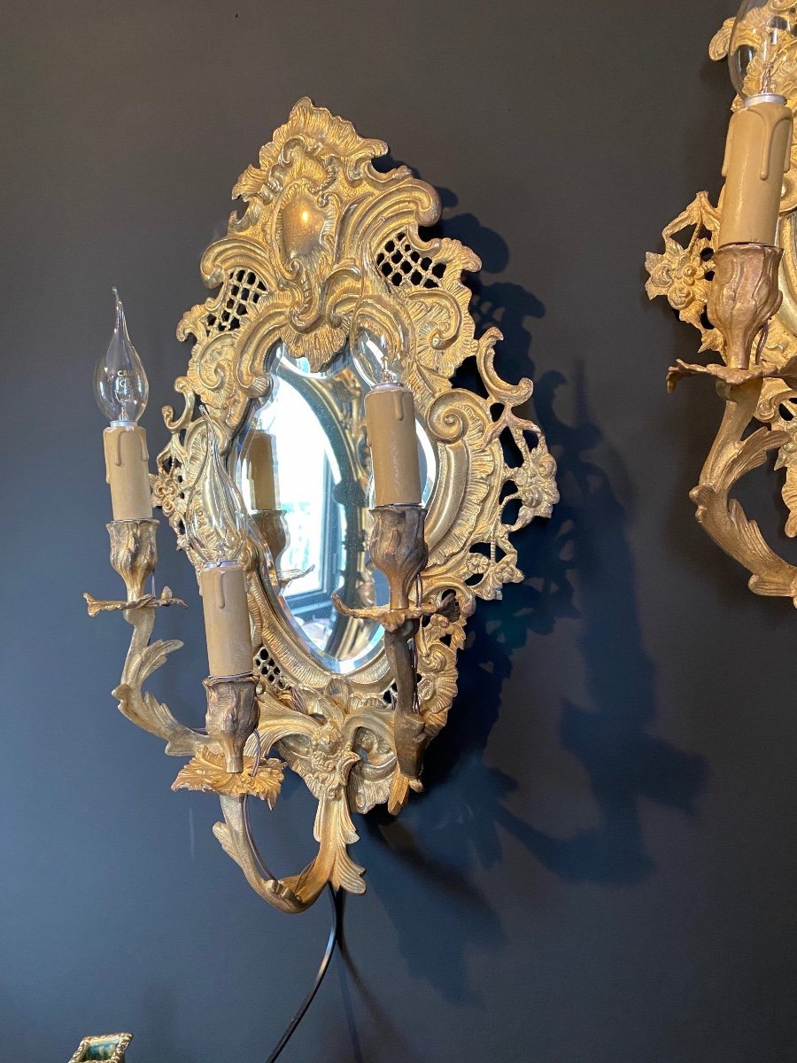 paire d'appliques à fond de glace-photo-6