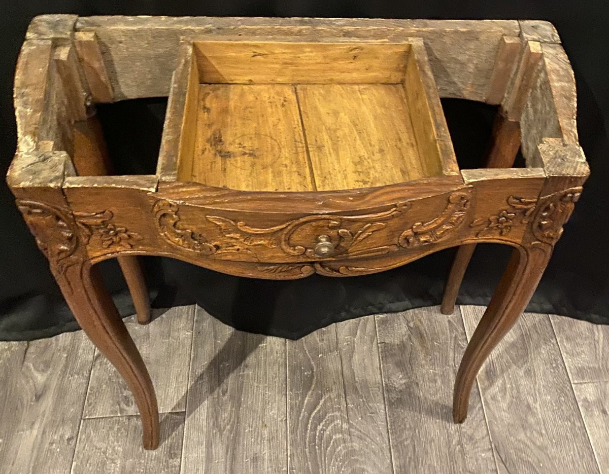 Very Small Oak Console Table-photo-2