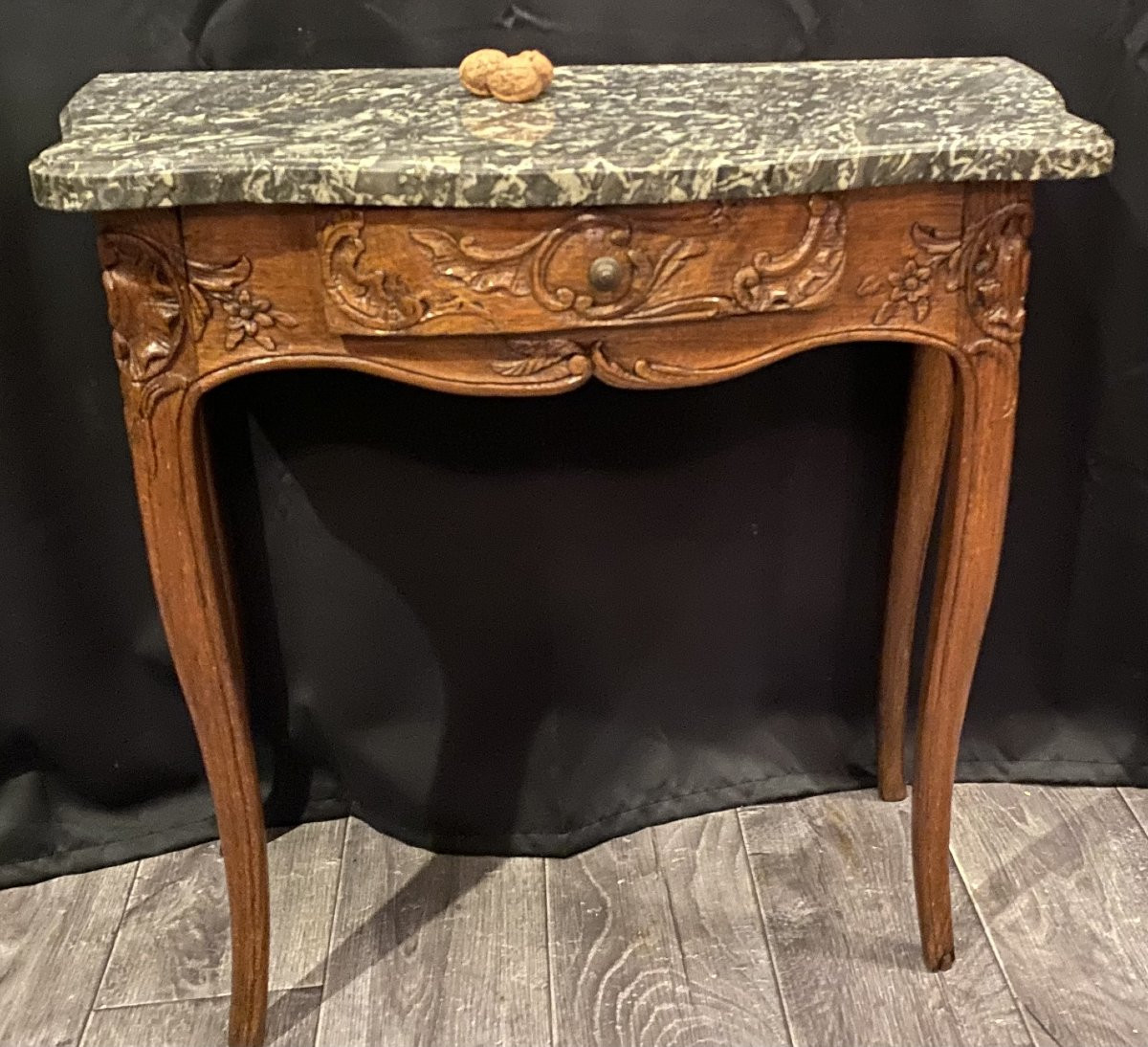 Very Small Oak Console Table-photo-1