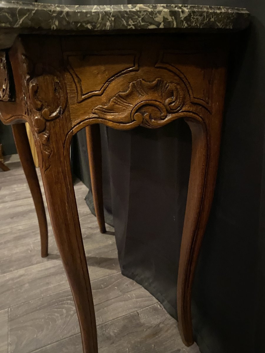 Very Small Oak Console Table-photo-3