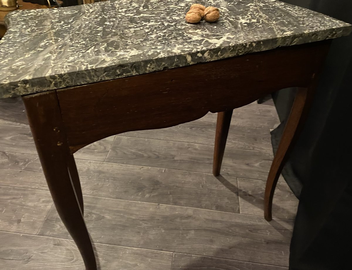 Very Small Oak Console Table-photo-4