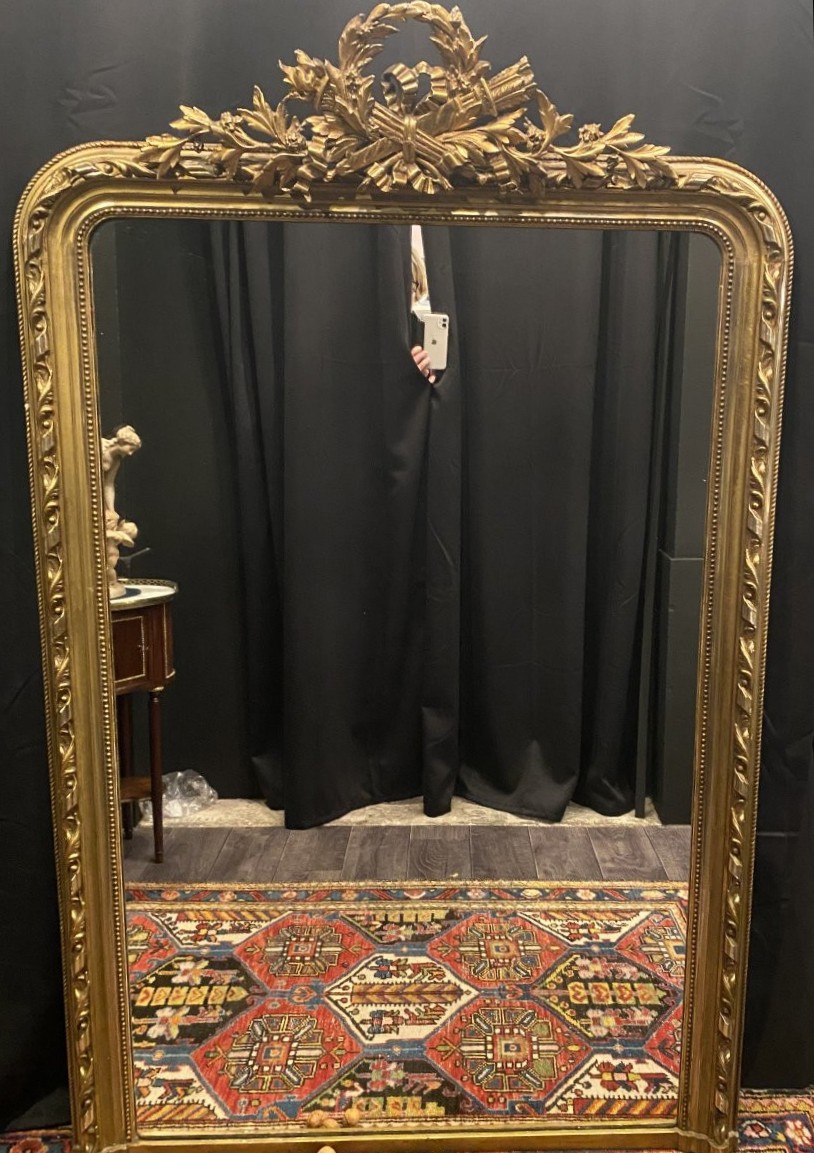 Gilded Wood Fireplace Mirror