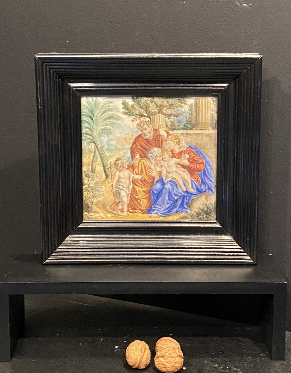 La sainte famille, aquarelle du XVII°-photo-4