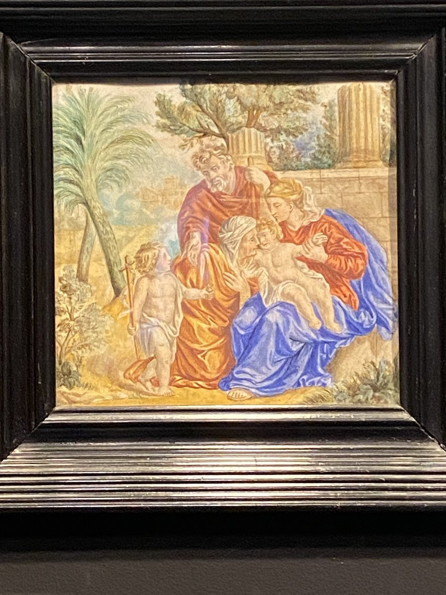 La sainte famille, aquarelle du XVII°-photo-1