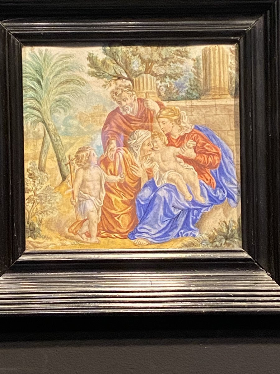La sainte famille, aquarelle du XVII°-photo-2