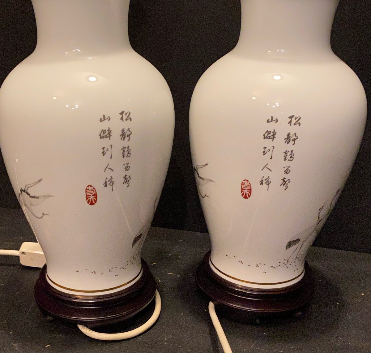 Pair Of Porcelain Lamps-photo-2