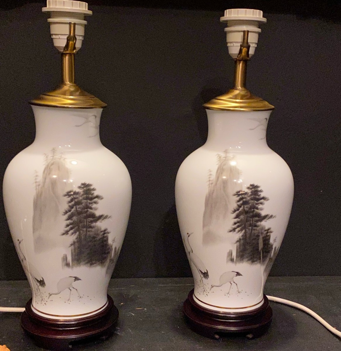 Pair Of Porcelain Lamps