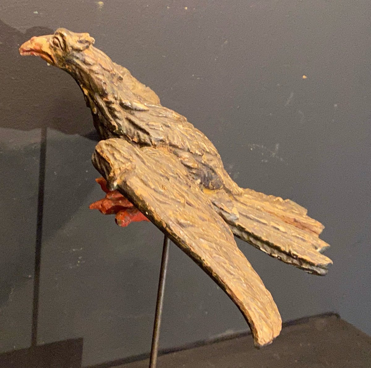 saint esprit, sculpture en bois polychromé du XVIII° siècle-photo-2