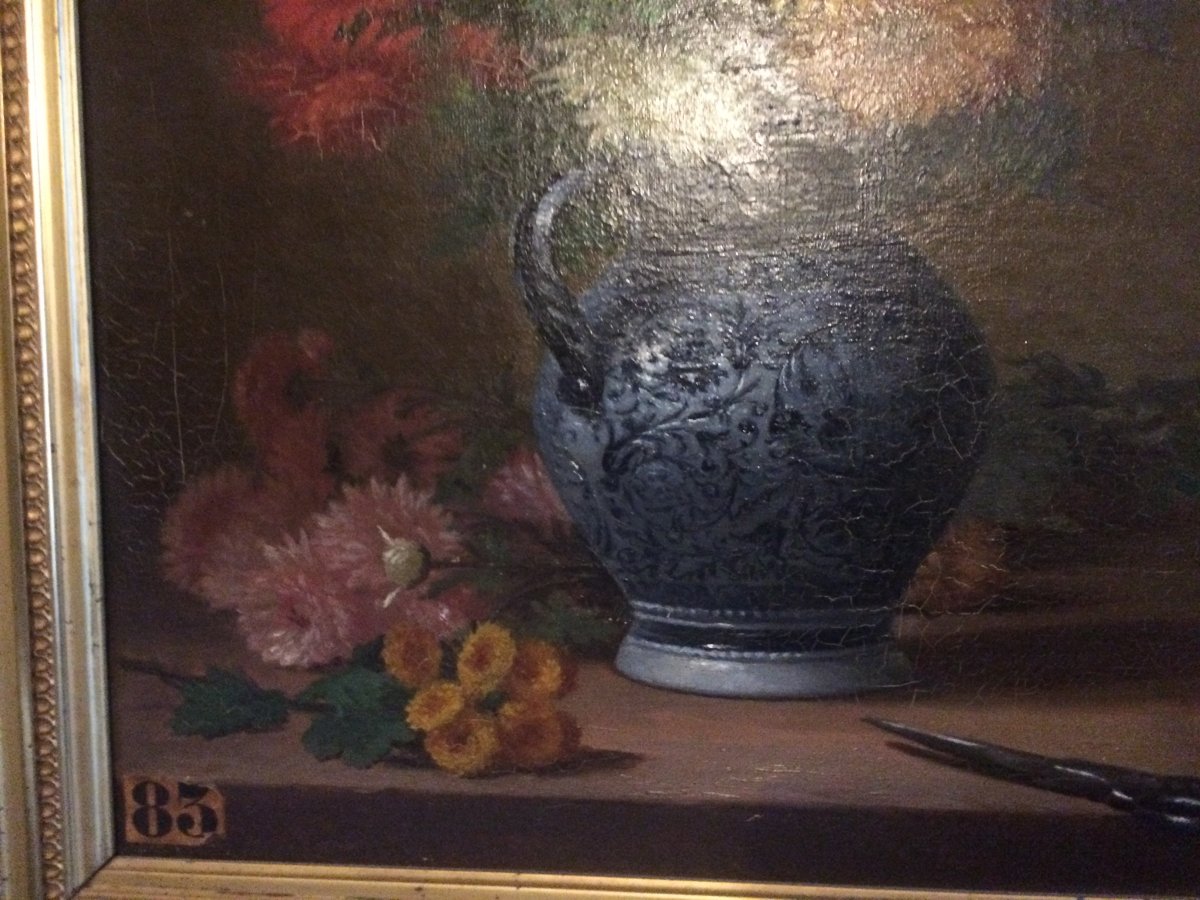 tableau, bouquet de fleurs signé Comby-photo-3