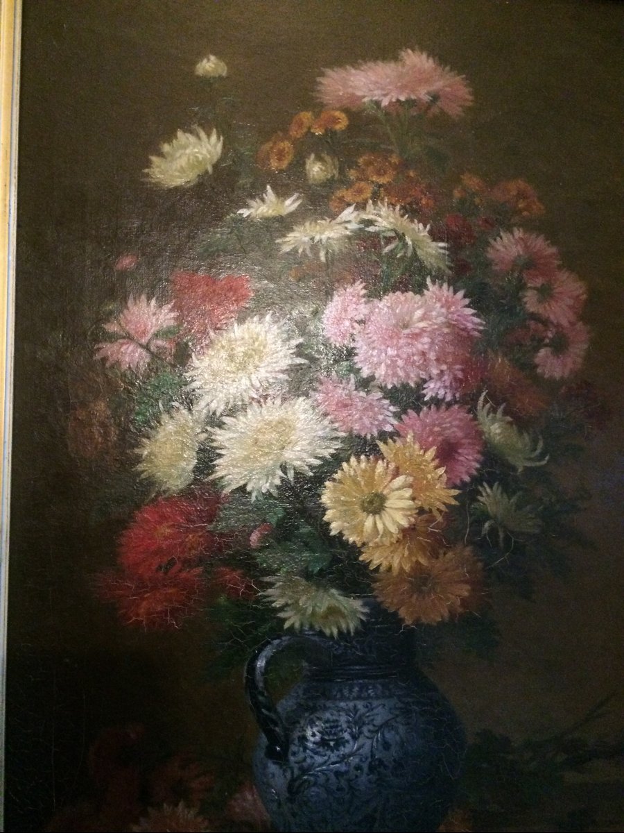 tableau, bouquet de fleurs signé Comby-photo-4