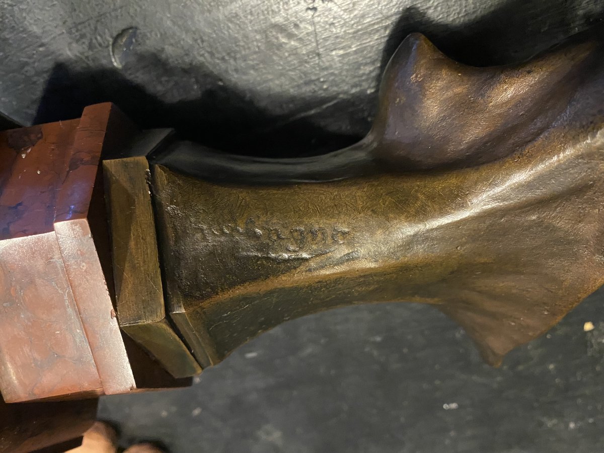 buste en bronze, art nouveau-photo-1