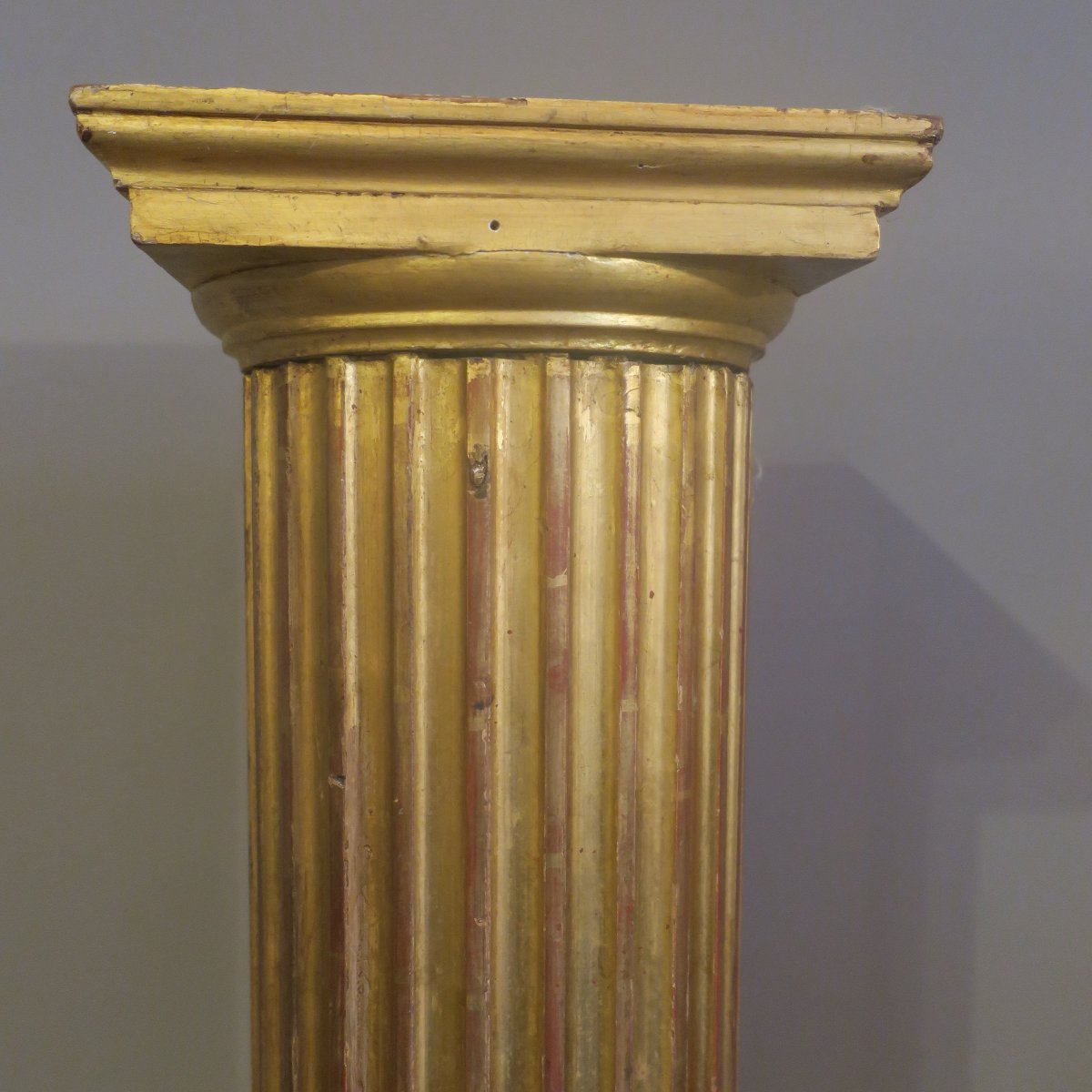colonne en bois doré-photo-2