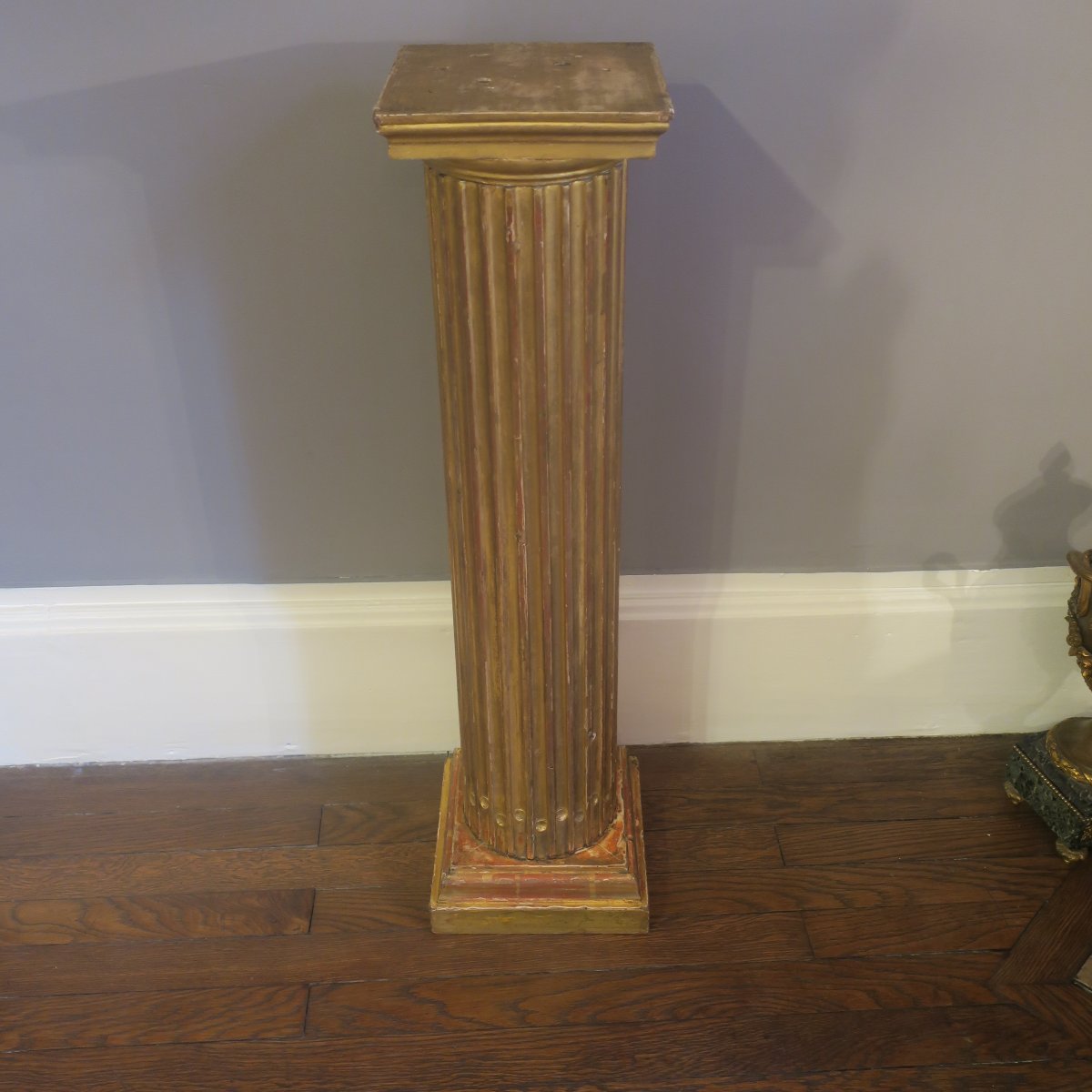 colonne en bois doré-photo-2
