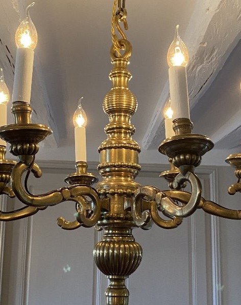 19th-century Bronze Chandelier-photo-2