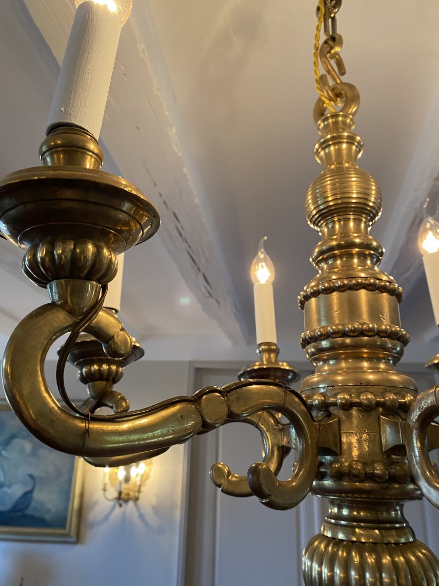 19th-century Bronze Chandelier-photo-4