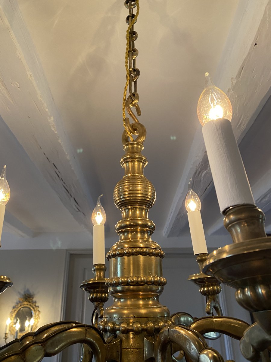 19th-century Bronze Chandelier-photo-5
