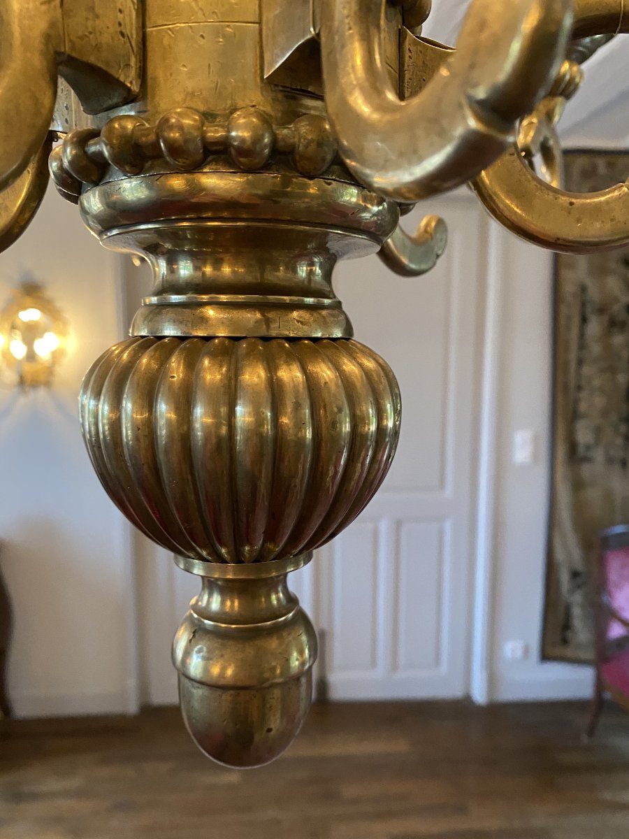 19th-century Bronze Chandelier-photo-7