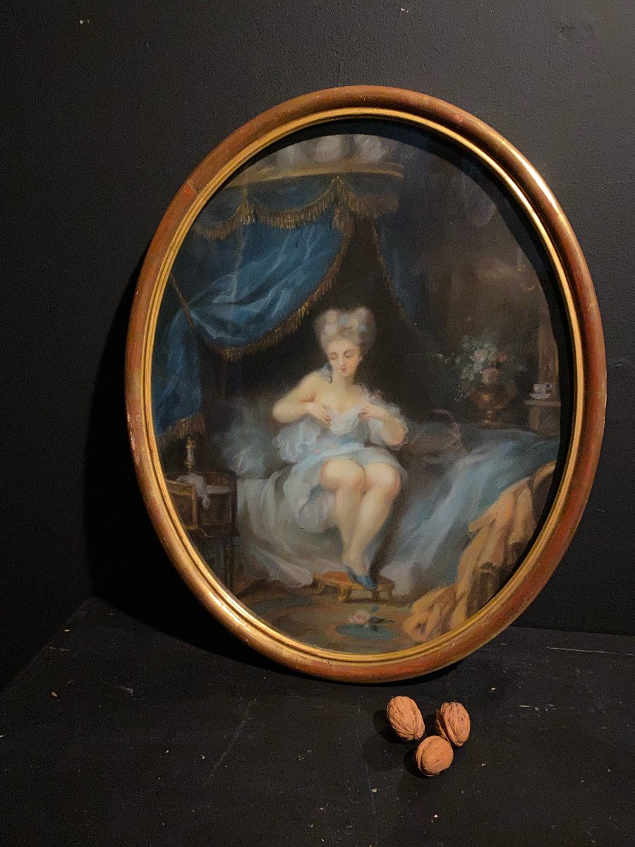 Pastel, lever d'une jeune fille.-photo-1