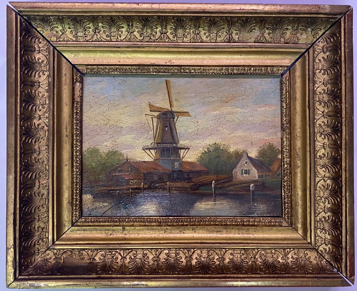 tableau, huile sur bois signé Gerstenhauer-photo-2