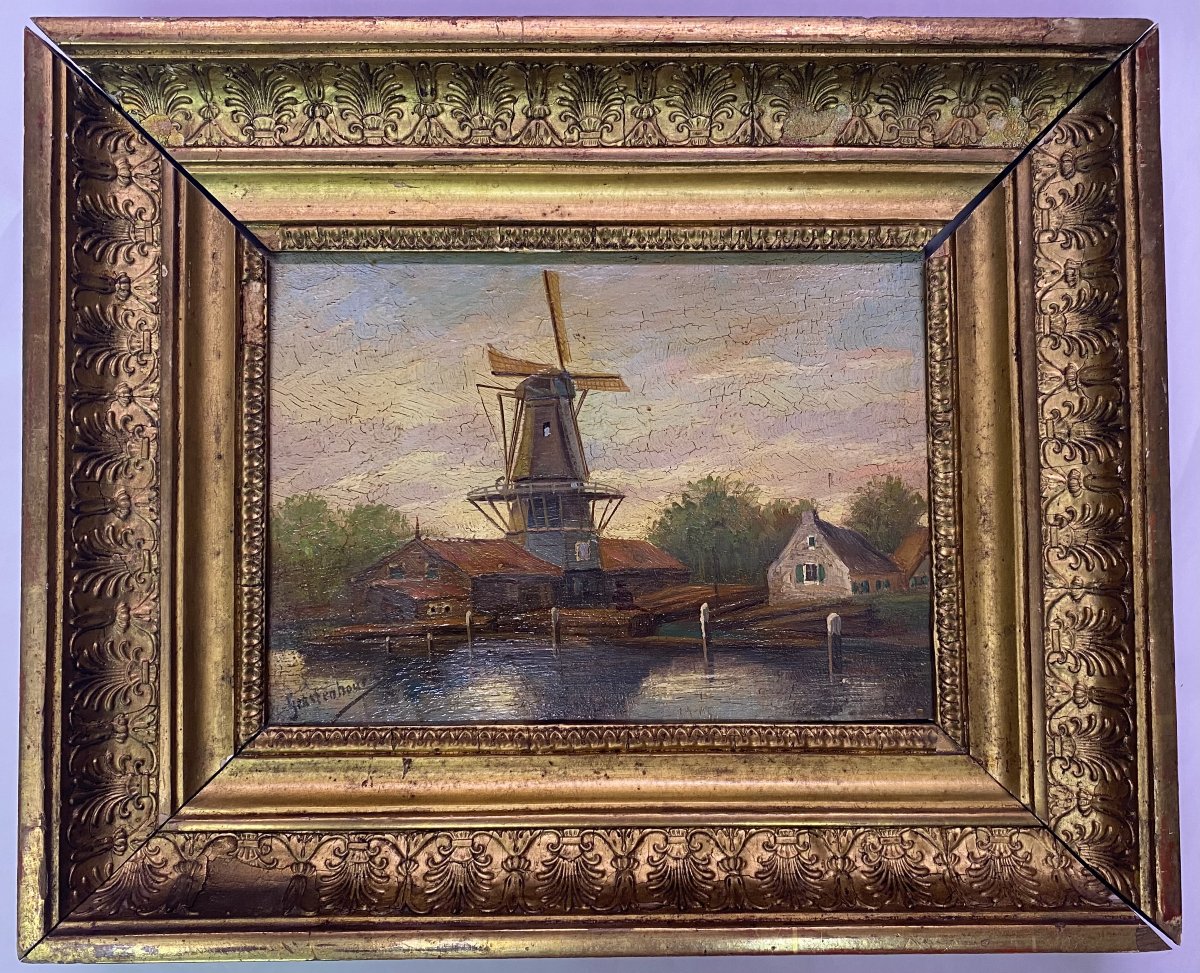 tableau, huile sur bois signé Gerstenhauer