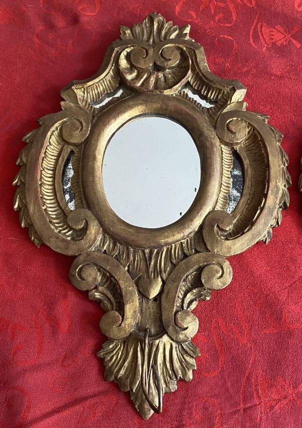 Pair Of Gilded Wooden Mirrors-photo-3