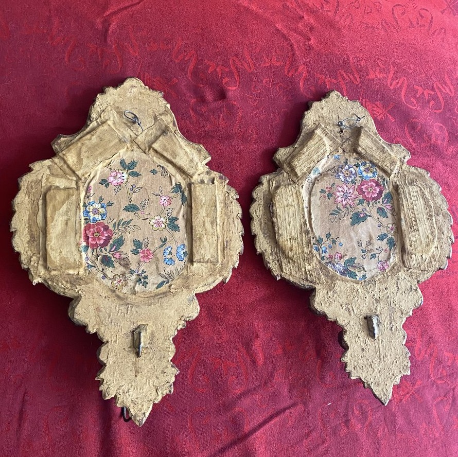 Pair Of Gilded Wooden Mirrors-photo-1