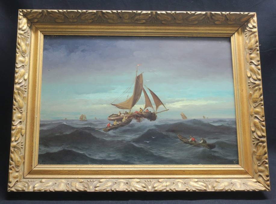 Tableau, peinture marine signée J Guyot