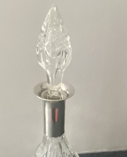 Large Crystal Carafe With A Silver Spout-photo-3