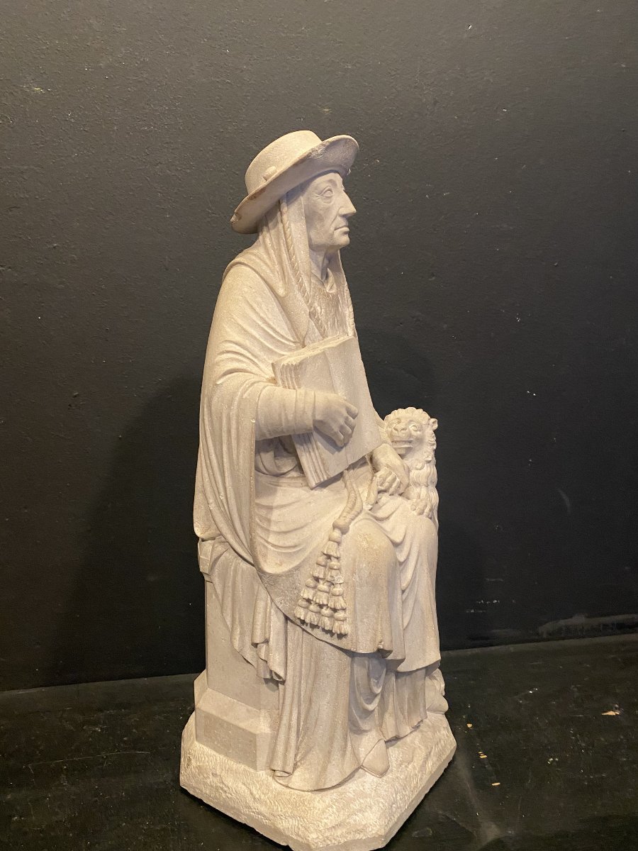 St. Jerome, Marble Statue-photo-3