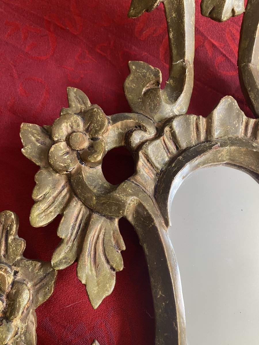 Pair Of Gilded Wooden Mirrors-photo-4