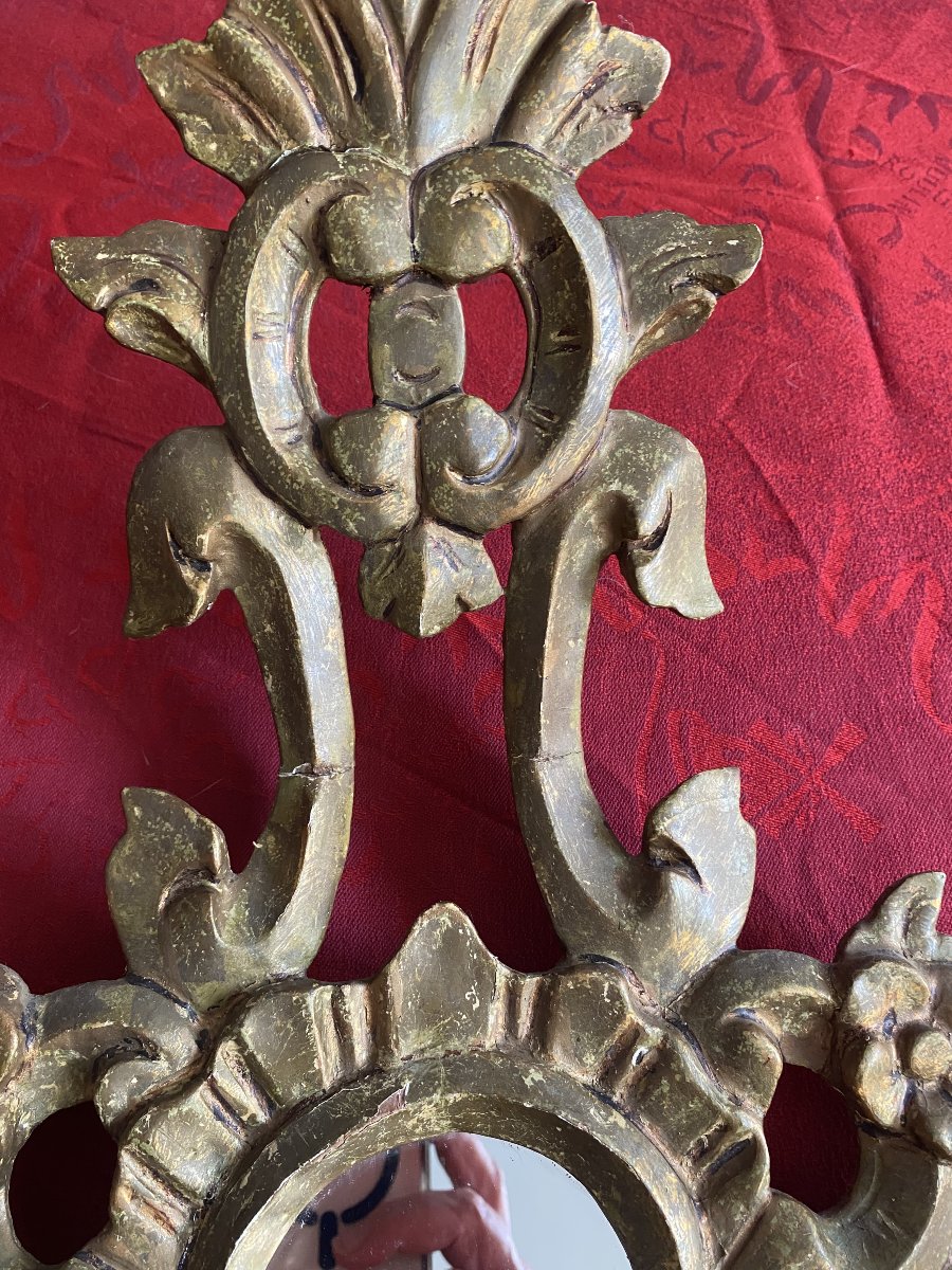 Pair Of Gilded Wooden Mirrors-photo-1