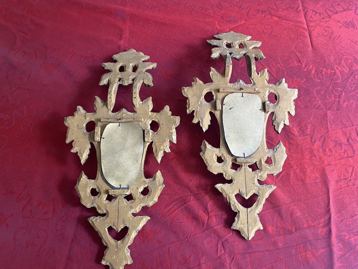 Pair Of Gilded Wooden Mirrors-photo-3