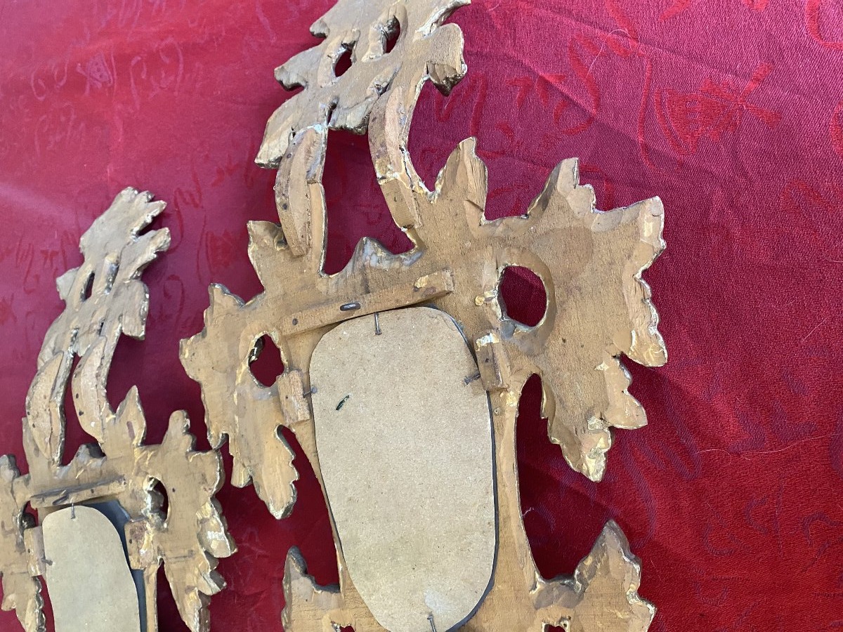 Pair Of Gilded Wooden Mirrors-photo-4