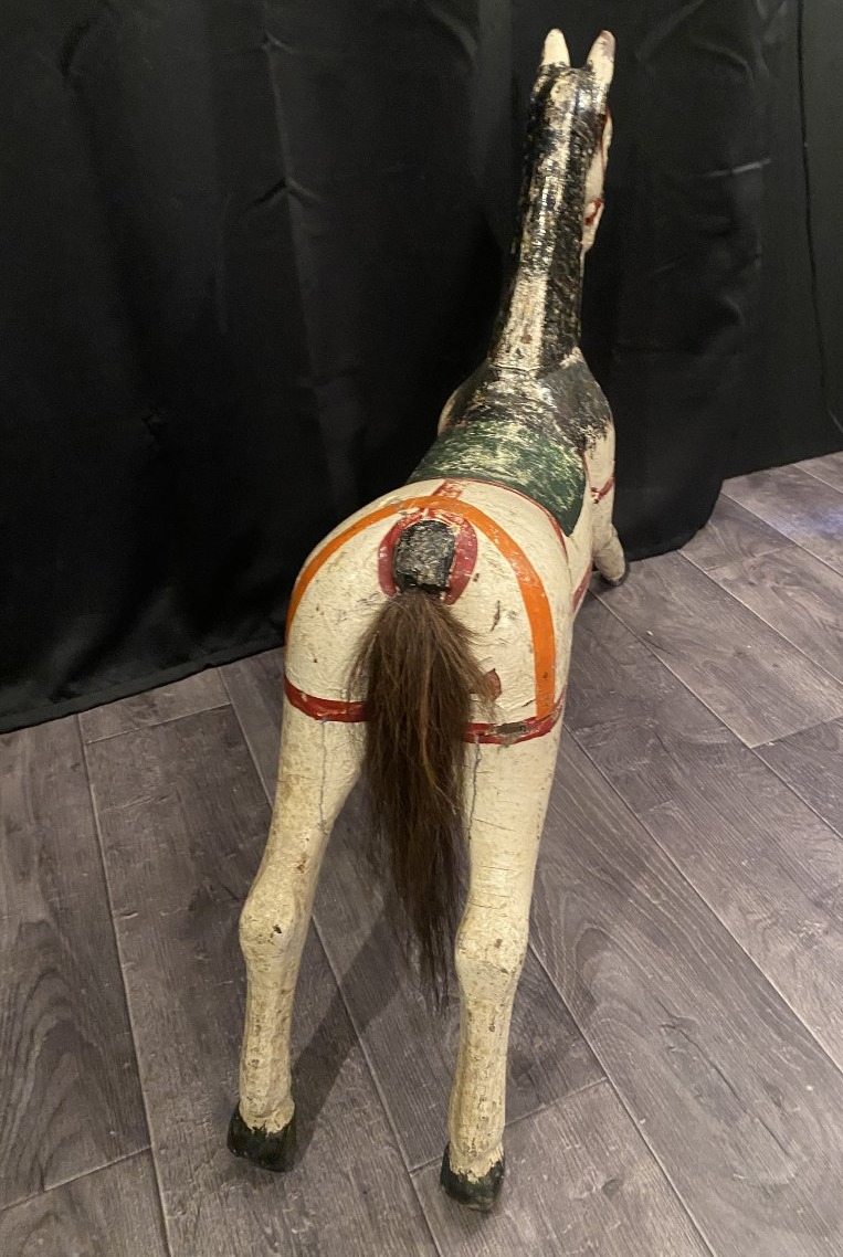 Small Wooden Carousel Horse-photo-2