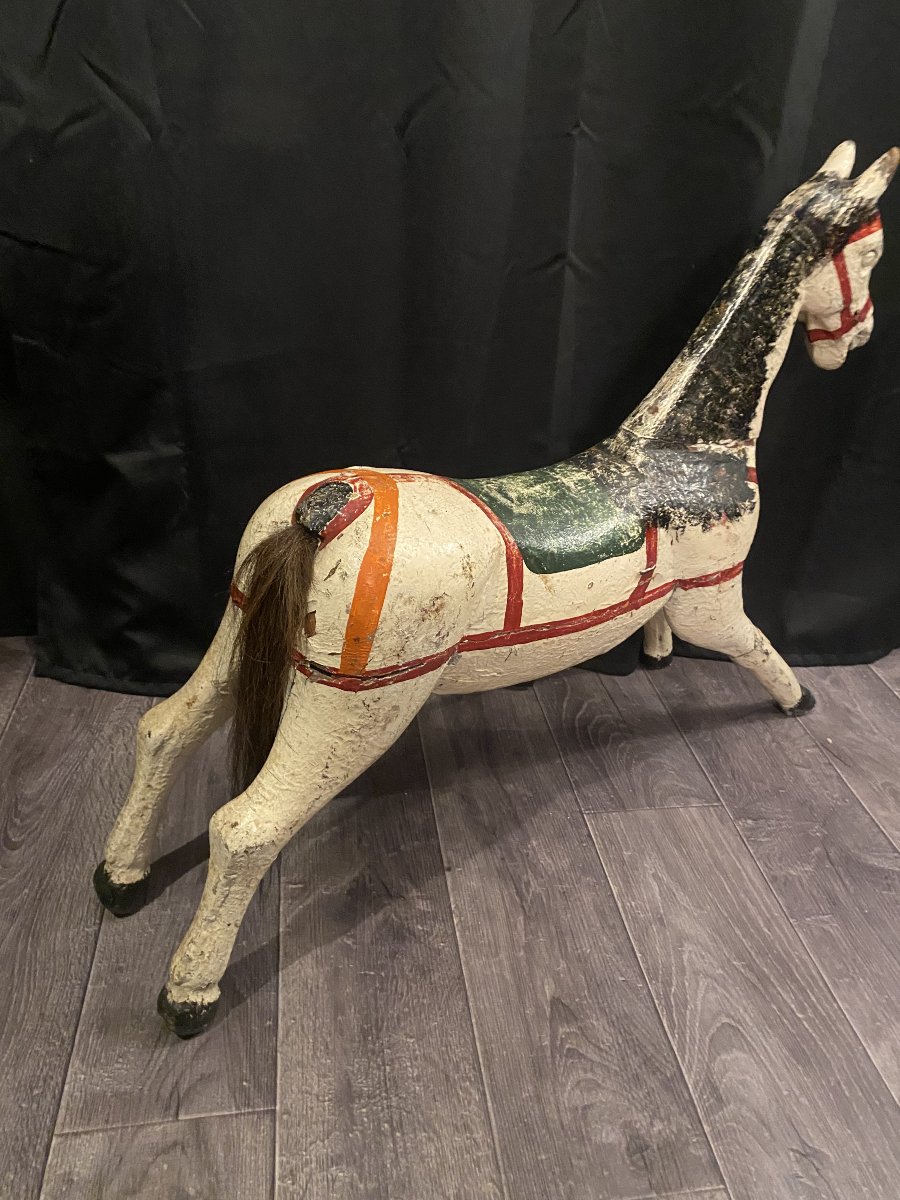 Small Wooden Carousel Horse-photo-3